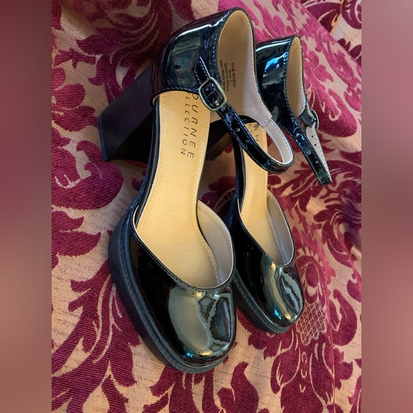 NWOT Journee Collection Sophilynn Platform Heel Mary Jane Pump Black Patent Sz 7 - Picture 3 of 8